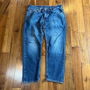 Bonobos Men's Blue Straight Denim Jeans Size 32x28 5-Pocket Design
